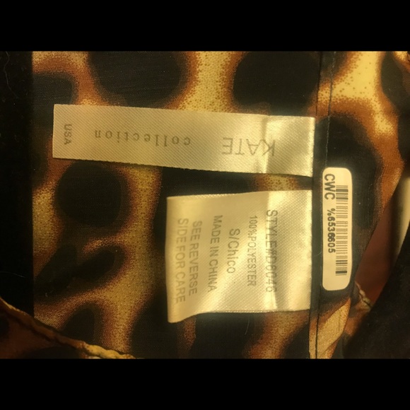 Kate Leopard Print Small Polyester collared dress - Picture 4 of 5